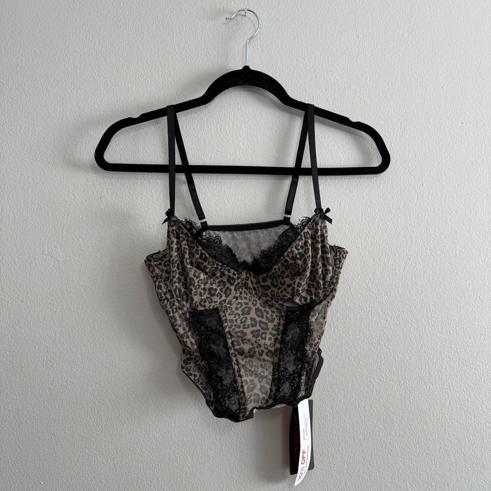 Leopard Bustier Bra Top